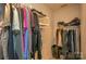 Organized walk-in closet with shelving and hanging racks for ample storage at 6009 Swanston Dr, Charlotte, NC 28269