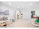 Large bonus room with carpet, open floor plan, neutral paint and ample natural light at 7738 Burning Ridge Dr, Stanley, NC 28164