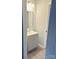 Neutral bathroom vanity features a white countertop and modern faucet at 8029 Cedar Glen Dr, Charlotte, NC 28212