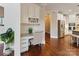 Convenient office nook featuring built-in cabinets and granite countertops for a stylish workspace at 9433 Wallace Pond Dr, Huntersville, NC 28078