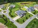 Aerial view of a beautiful neighborhood showcasing lush landscaping, well-maintained homes, and community layout at 1152 Grand Oak Dr, Waxhaw, NC 28173