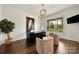 Bright home office features shiplap walls, hardwood floors and a large window at 1152 Grand Oak Dr, Waxhaw, NC 28173