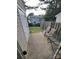 Backyard patio with table and chairs and storage at 12238 Paperbark Cir, Charlotte, NC 28277
