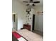 Bedroom featuring decor, a ceiling fan, and a closet at 12238 Paperbark Cir, Charlotte, NC 28277