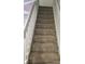 Carpeted stairs leading to upper levels with white railings, adding charm and functionality to the home at 12238 Paperbark Cir, Charlotte, NC 28277