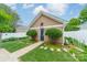 Charming detached barn with tidy landscape, offering character and additional space in the backyard at 16425 Spruell St, Huntersville, NC 28078