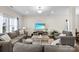 Comfortable living room with plush seating, a decorative coffee table, and a large window at 2104 New Hope Branch Way, Belmont, NC 28012