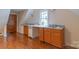 Attic kitchen area includes wood floors and stainless sink at 416 E Park Ave, Charlotte, NC 28203