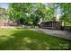 Backyard with artificial grass and shaded seating area at 534 W Kingston Ave, Charlotte, NC 28203