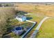 Aerial view showcasing the property's spacious lot and serene backyard with pool at 5413 Austin Rd # 4, Monroe, NC 28112