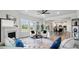 Bright living room with a fireplace, hardwood floors, open layout, and views to the kitchen and backyard at 6416 Willow Pin Ln, Huntersville, NC 28078