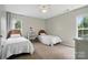 Cozy bedroom with two twin beds, neutral walls, and natural light from two windows at 8381 Chatsworth Dr, Indian Land, SC 29707