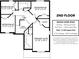 Second floor floorplan with bedrooms, closets, and primary suite at 8744 Barrister Way, Charlotte, NC 28216