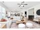 Open-concept living area flowing into the kitchen, ideal for modern living and entertaining at 8916 Inverness Bay Rd, Charlotte, NC 28278