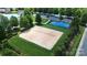 Picture of the sand volleyball court in a common area for community residents at 8916 Inverness Bay Rd, Charlotte, NC 28278