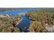 Aerial view of community docks and boat slips on Lake Wylie; perfect for boating enthusiasts at 108 Sailors Ct # 108 B, Mount Gilead, NC 27306