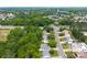 Aerial view of charming homes nestled among mature trees and landscaping in a suburban neighborhood at 1321 Land Grant Rd, Charlotte, NC 28217