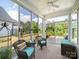 Cozy screened porch with lovely furniture, offering a relaxing outdoor living space at 1456 Augustus Beamon Dr, Indian Trail, NC 28079
