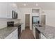 Kitchen with white cabinets, stainless steel appliances, and granite counters at 1503 Doran Ter, Richburg, SC 29729