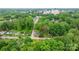 Drone shot of a charming green home in a peaceful, tree-lined neighborhood at 18 S Coulter Ave, Newton, NC 28658