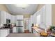 Bright kitchen with white cabinets, stainless steel appliances, and ample counter space at 1825 Smyre Farm Rd, Newton, NC 28658