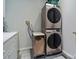 Efficient laundry room with stacked washer and dryer at 2200 Capes Cove Dr, Sherrills Ford, NC 28673