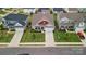 Aerial view of a charming home featuring a well-maintained yard and a two-car garage at 4046 Starfire Ln, Rock Hill, SC 29732