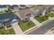 Beautiful aerial view of a home with a well-manicured lawn and a two-car garage in a friendly neighborhood at 4046 Starfire Ln, Rock Hill, SC 29732