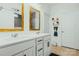 Bright bathroom featuring a double sink vanity, quartz countertops and modern fixtures at 4046 Starfire Ln, Rock Hill, SC 29732