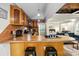 Kitchen with wood countertops, wooden cabinets, and stainless steel appliances at 4235 Howie Cir, Charlotte, NC 28205