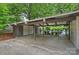 View of a carport offering covered parking and access to the pool area at 447 Merwick Cir, Charlotte, NC 28211