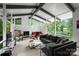 Spacious living room with fireplace, large windows showcasing the outdoors, and comfortable seating at 447 Merwick Cir, Charlotte, NC 28211