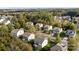 Scenic aerial view of the community surrounded by lush greenery and mature trees at 6119 Castlecove Rd, Charlotte, NC 28278