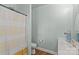 Clean bathroom featuring a bathtub, toilet, and vanity with sink at 6827 Dunton St, Huntersville, NC 28078