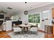 Cozy dining area with a view to the backyard and easy access to the kitchen and living spaces at 705 Moss Creek Dr, Matthews, NC 28105