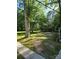 Long driveway leading to home, surrounded by mature trees and lush greenery at 850 Meadowbend Dr, York, SC 29745