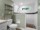 Updated bathroom featuring a shower with a stone floor at 108 Greenwood Ave, Belmont, NC 28012