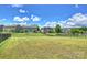 Spacious backyard with a well-manicured lawn and a secure black fence, perfect for privacy at 11101 Crane Creek Dr, Charlotte, NC 28278