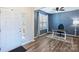 Office space with hardwood floors, natural light, modern desk and new carpet at 11101 Crane Creek Dr, Charlotte, NC 28278