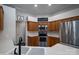 Kitchen with stainless steel appliances, a corner layout, and a view of the sink at 1111 Lizzie Ln, Salisbury, NC 28147