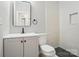 Bathroom features subway tile shower and updated vanity at 12382 Ritchie Rd, Midland, NC 28107