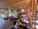 A spacious garage features ample room for storage and hobbies, complete with lighting and convenient access at 1351 Hardin Rd, Dallas, NC 28034
