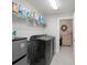 Laundry room with front load washer and dryer, overhead shelf space, and neutral paint at 148 Adelaide Way, Rock Hill, SC 29732