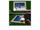 Overhead view of a modern pool with integrated spa, sun loungers, and patio area at 167 Greenbay Rd, Mooresville, NC 28117