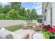 Relaxing patio area with comfortable seating, a trampoline, and a fenced yard for outdoor enjoyment at 1813 Shelbourne Way, Fort Mill, SC 29707