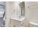 Well-lit bathroom features a modern vanity with sleek fixtures, a large mirror, and stylish accessories at 2233 Tabor Rd # 586, Sherrills Ford, NC 28673