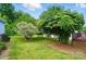 Expansive backyard featuring mature trees, lush greenery and manicured lawn at 2968 Grace St, Claremont, NC 28610