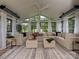 Bright sunroom with vaulted ceiling, large windows, neutral furnishings, and stylish decor at 3409 Valdosta Ct, Monroe, NC 28110