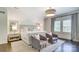 Light-filled main bedroom featuring two chairs, neutral decor, and bright windows at 501 E Tremont Ave, Charlotte, NC 28203