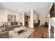 Staged living room showcases stylish furnishings and a comfortable layout at 5425 Closeburn Rd # 208, Charlotte, NC 28210
